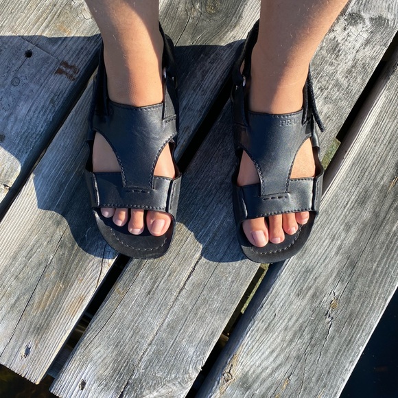Men’s vintage black PRADA leather sandals - Picture 4 of 9